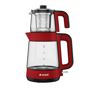Arçelik CM 6964 K Resital Kırmızı 1900 W Cam Demlikli Çay Makinesi