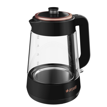 Arçelik CM 6964 S Resital Siyah 1900 W Cam Demlikli Çay Makinesi