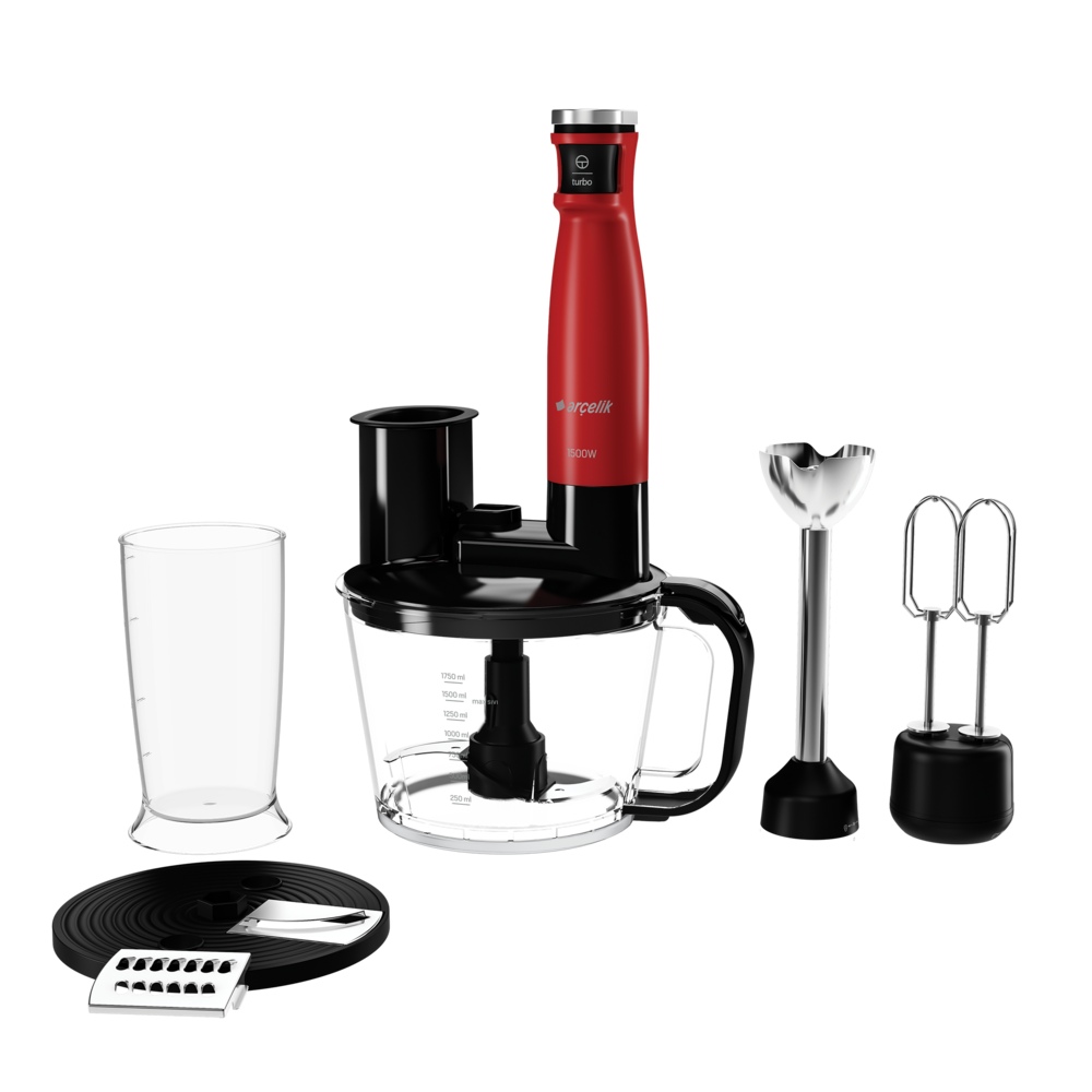 Arçelik RHB 6050 K Resital Kırmızı 1500 W Blender Set